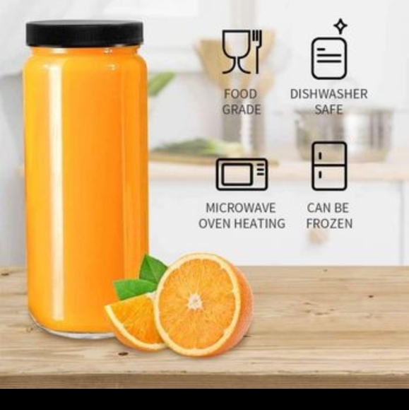 New 8 pk. 16 oz. Mason drinking jars with lids and straws. - Picture 5 of 5